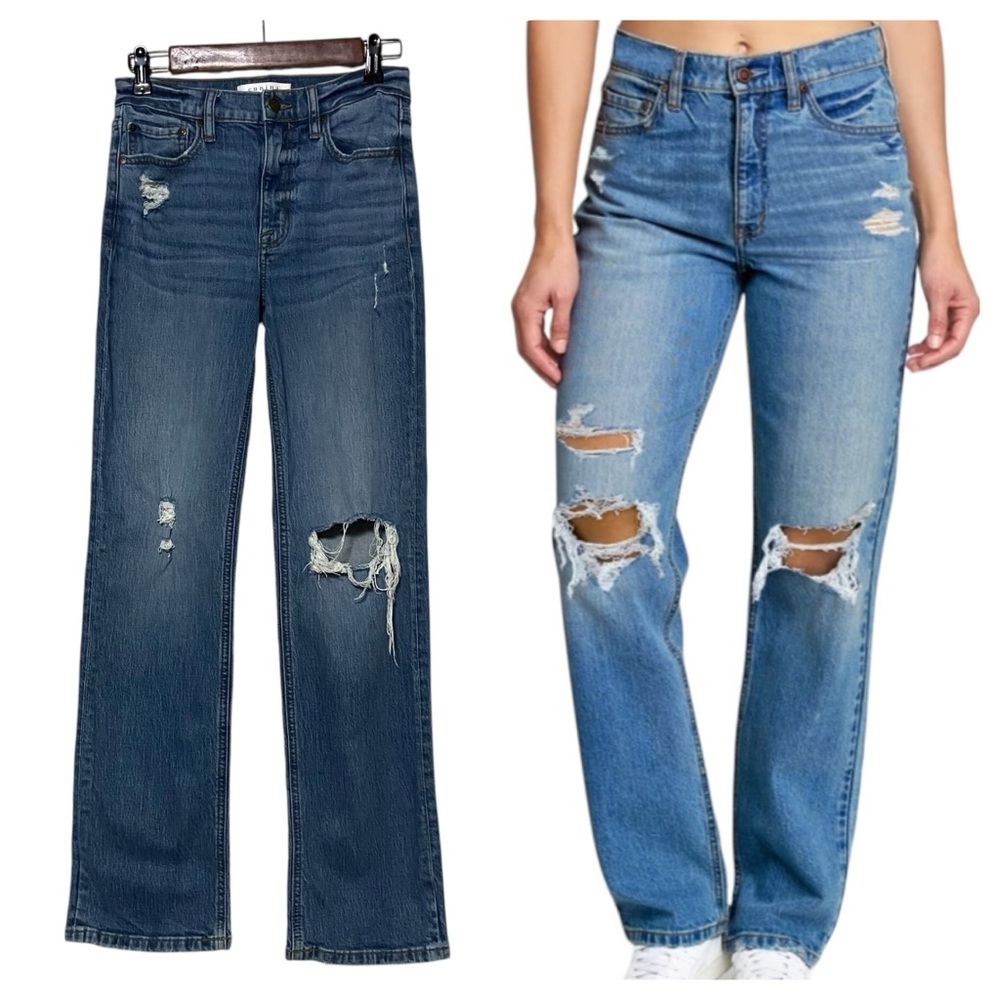 Eunina Super High Rise Dad Womens 26 Jeans Codi Blue